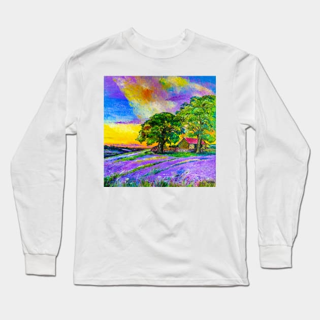 Lilac sunset Long Sleeve T-Shirt by NataliaShchip